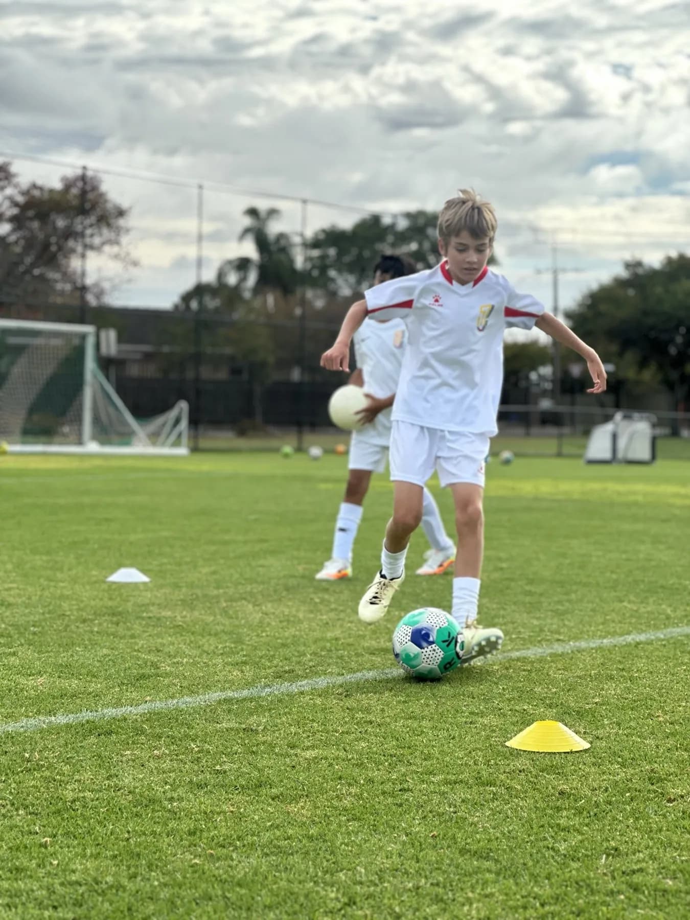 A player controlling the ball