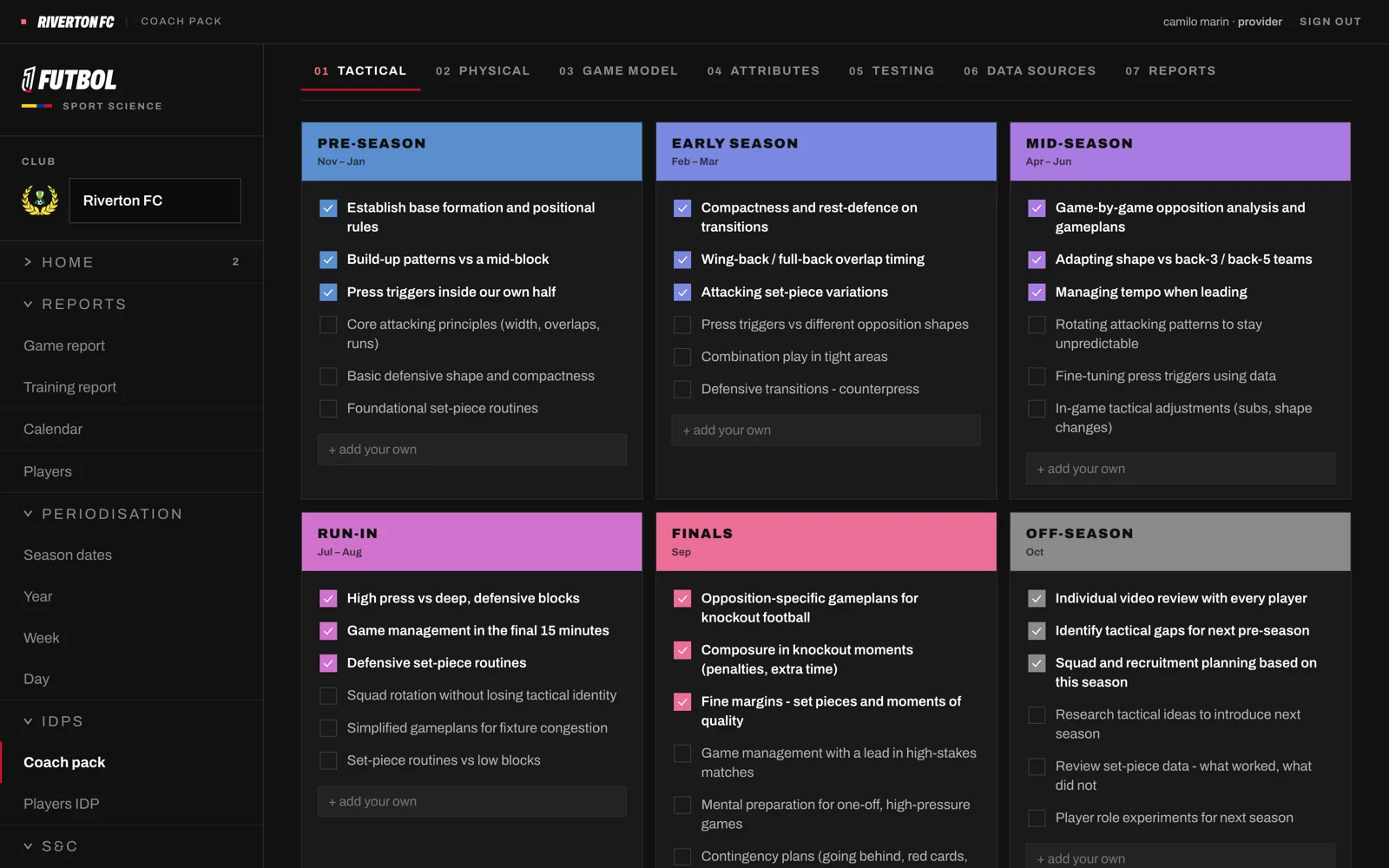 Development plans